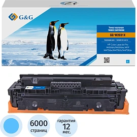 Тонер-картридж G&G 415X GG-W2031X/W2031X для HP голубой совместимый повышенной ёмкости
