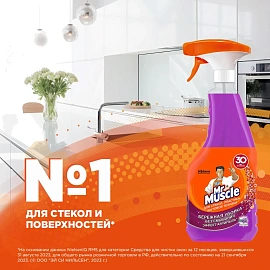 Средство для стекол и зеркал Мистер Мускул Лаванда 530 мл (с нашатырным спиртом)
