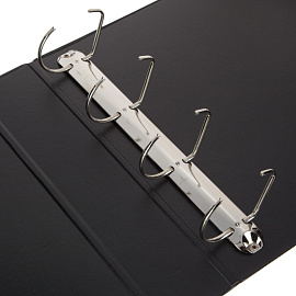 Папка на 4-х кольцах Панорама Attache А4 75 мм черная до 500 листов