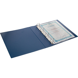 Папка на 4-х кольцах Панорама Attache А4 50 мм синяя до 300 листов