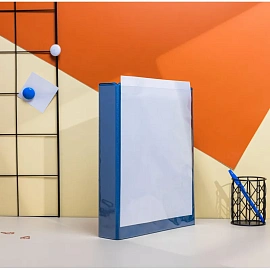 Папка на 4-х кольцах Панорама Attache А4 50 мм синяя до 300 листов