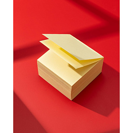 Блок для записей Комус 90x90x50 мм желтый проклеенный плотность 80 г/кв.м