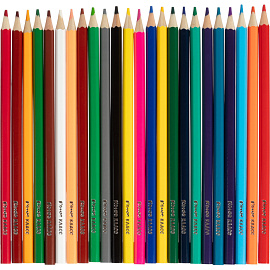 Карандаши цветные Комус Класс Максики 24 карандаша 24 цвета шестигранные