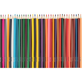 Карандаши цветные Комус Класс Максики 36 карандашей 36 цветов трёхгранные