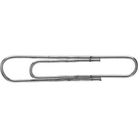 Скрепки канцелярские 50 мм Attache металлические оцинкованные овальные (50 штук в упаковке)