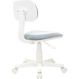 Кресло детское Бюрократ CH-W201 серо-голубое (велюр, пластик)