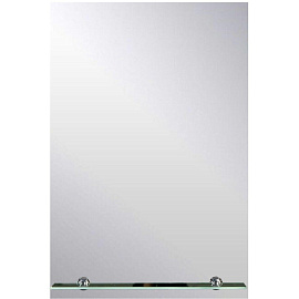 Зеркало настенное Комус Мебель Эко-15П рама ПВХ (серебряное, 400х600)