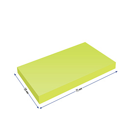 Самоклеящийся блок Berlingo "Ultra Sticky", 50*75мм, 80л., зеленый неон фото Самоклеящийся блок Berlingo "Ultra Sticky", 50*75мм, 80л., зеленый неон