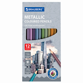 Карандаши цветные BRAUBERG, 60 цветов (Базовые, Металлик, Неон, Пастель, Телесные), трехгранные, грифель 3 мм, натуральное дерево, 181792