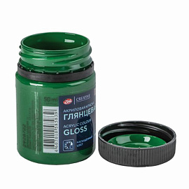 Краска акриловая глянцевая "Декола", банка 50 мл, зеленая средняя, Невская Палитра, 2928722