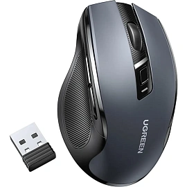Мышь компьютерная UGREEN MU006 (90855) WLS, 2.4G BT, черный