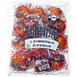 Кекс Махариши Тортини с вишневым джемом 500 г