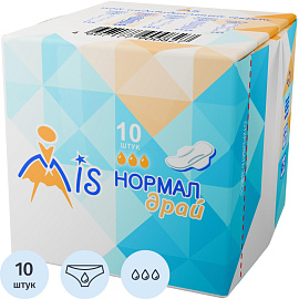Прокладки женские гигиенические МИС Нормал драй (10 штук в упаковке)