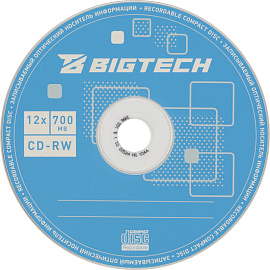 Диск CD-RW BigTech 700 МБ 12x конверт YCDRWB003