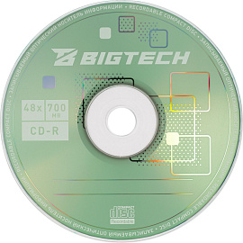Диск CD-R BigTech 700 МБ 48x конверт YCDRB005