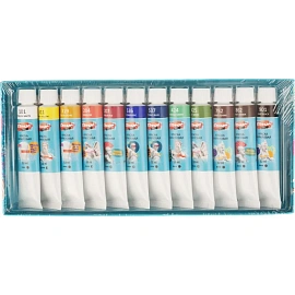 Краски акриловые Комус Арт Студия набор 12 цветов по 12 мл в тубах