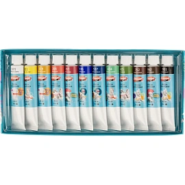 Краски акриловые Комус Арт Студия набор 12 цветов по 12 мл в тубах