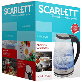 Чайник электрический Scarlett SC-EK27G35 серебристый