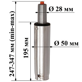Газлифт для кресла 100/195 мм 2 класс (хромированный)