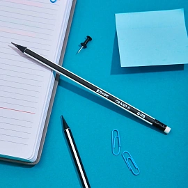 Карандаш чернографитный Комус Grand-S НВ черн.дерево, 3гран заточ, черн