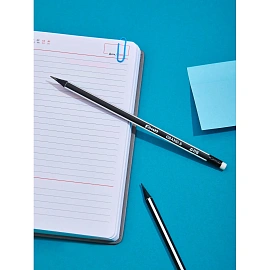 Карандаш чернографитный Комус Grand-S НВ черн.дерево, 3гран заточ, черн