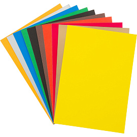 Картон цветной Выбор Есть (282х201 мм, 10 листов, 10 цветов, мелованный)