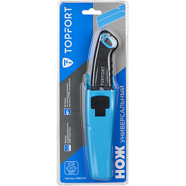 Нож монтерский TOPFORT с кобурой (корпус ABS+TPR, 1960430)