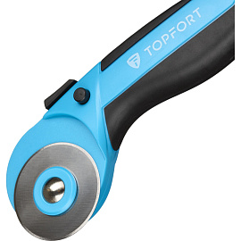 Нож раскройный TOPFORT 45 мм (корпус ABS+TPR, 1960446)