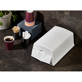 Диспенсер для салфеток Luscan Professional Optima maxline N4 настольный пластиковый белый