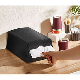 Диспенсер для салфеток Luscan Professional Optima maxline N4 настольный пластиковый черный