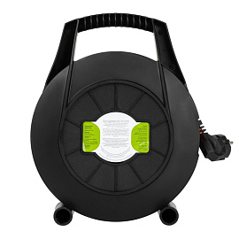 Удлинитель на катушке силовой ЭРА ПВС 3x1.0 кв.мм. 10 м 10 А с заземлением 4 розетки (Б0052927)