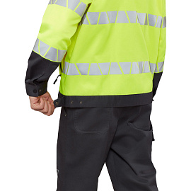 Куртка сигнальная летняя мужская Равелин-КУ с СОП лимонная/графит (размер 52-54, рост 158-164)