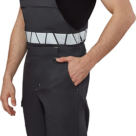 Полукомбинезон сигнальный летний мужской Равелин-ПК с СОП лимонный/графит (размер 48-50, рост 158-164)