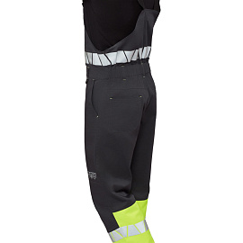 Полукомбинезон сигнальный летний мужской Равелин-ПК с СОП лимонный/графит (размер 52-54, рост 158-164)