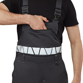 Полукомбинезон сигнальный летний мужской Равелин-ПК с СОП лимонный/графит (размер 120-124 (60-62), рост 182-188)