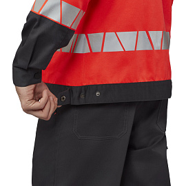 Куртка сигнальная летняя мужская Равелин-КУ с СОП красная/графит (размер 48-50, рост 194-200)