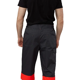 Брюки сигнальные летние мужские Равелин с СОП красные/графит (размер 52-54, рост 182-188)