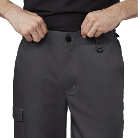 Брюки сигнальные летние мужские Равелин-БР с СОП красные/графит (размер 56-58, рост 194-200)