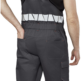 Полукомбинезон сигнальный летний мужской Равелин с СОП красный/графит (размер 48-50, рост 158-164)