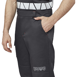 Полукомбинезон сигнальный летний мужской Равелин с СОП красный/графит (размер 48-50, рост 170-176)