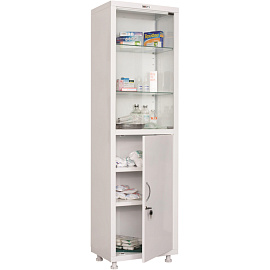 Шкаф медицинский Hilfe МД 1 1657/SG (белый, 570x320x1755 мм) фото Шкаф медицинский Hilfe МД 1 1657/SG (белый, 570x320x1755 мм)