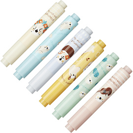 Набор текстовыделителей M&G Summer Cha Cha 6 цветов скошенный наконечник (толщина линии 0.35-4 мм)