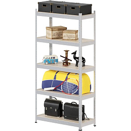 Стеллаж металлический First HIT Board 5 полок (металлик, 912х400х1824 мм)