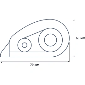 Клей-роллер ленточный Attache 8 мм х 8 м синий