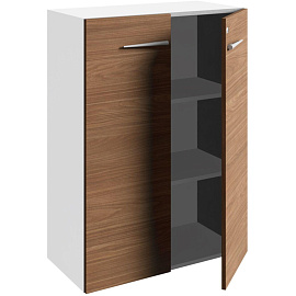 Шкаф для документов Комус Мебель Linkor 147H102 (орех линкольн/белый, 800х398х1115 мм)