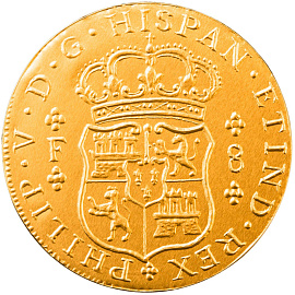 Шоколад порционный Монетный двор Золото Пиратов 15% какао (50 штук по 6 г)