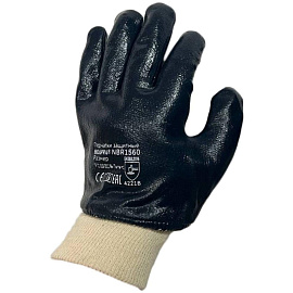 Перчатки рабочие защитные Scaffa NBR1560 хлопковые с нитрильным покрытием белые/синие (размер 10 (XL))