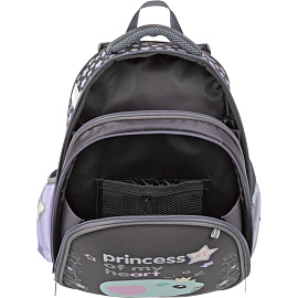 Ранец Комус Класс Basic Princess анатомический черный принцесса морских свинок с двумя отделениями