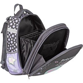 Ранец Комус Класс Basic Princess анатомический черный принцесса морских свинок с двумя отделениями