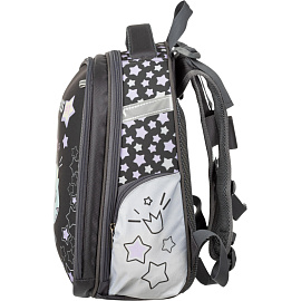 Ранец Комус Класс Basic Princess анатомический черный принцесса морских свинок с двумя отделениями